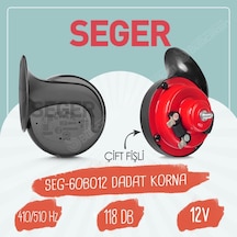 Seger Dadat Salyangoz Korna 12V 118 Db Çift Fişli 2'Li  Paket