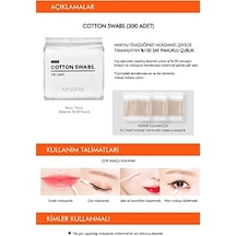 Çift Taraflı Makyaj Pamuğu Swabs 300adet Acı Kahverengi