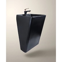 Mat Siyah Asma Monoblok Lavabo Renkli
