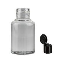 60ml Plastik Şefaf Fliptop Kapak Şişe, 12 Adet, Açmalı Kapak Şişe, Dezenfektan Şişesi,sabun Şişesi, Kozmetik Şişe Şeffaf