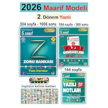 5. Sınıf 2026 Zoru Bankası Tüm Dersler 2. Dönem Yazılı Notları Denemeleri