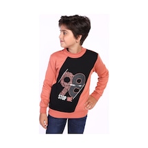 Toontoy Kids Toontoy Erkek Çocuk Baskılı Sweatshirt Kiremit