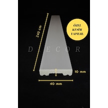 Diecor Dekoratif Boyanabilir 1 Adet 4 Cm Düz Polistren Duvar Çıtası Beyaz 4 Cm Model:xa238