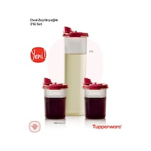 Oval Zeytinyağlık 3 Lü Set Kırmızı