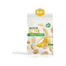 Dondurularak Kurutulmuş Muz 20 G Freeze Dried Meyve Cipsi Çıtır Meyve Kurusu 4 Adet