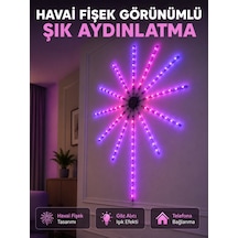 Mey İthalat Dekoratif Rgb Fireworks Led Duvar Işığı Çok Renkli Telefon Kontrollü Led Aydınlatma