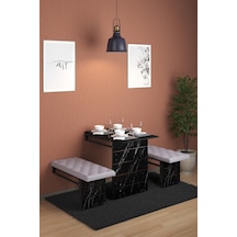 Açelya Döşemeli Duvara Monte 2tabureli Mutfak Masası