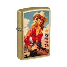 Zippo 48267 Cowgirl Design Çakmak Çok Renkli