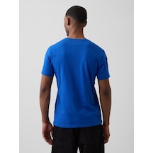 Gap V-frch Mını Logo Tee Erkek Mavi Tişört 799323008