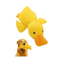 Köpek Oyuncağı Ördek Şekilli Peluş Sesli Ve Hışırtılı Dayanıklı Çiğneme Ve Isırma Oyuncağı Anti Stres Yumuşak Peluş Köpek Eğitim Ve Oyun Oyuncağı Sarı