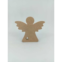 Na Neşeli Ahşap 15 Cm Ahşap Melek Figürü Dik Durabilir Masa Dekoru Yılbaşı Dekoru Model Neseliemelek123456