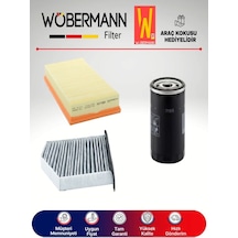 Wöbermann Audi A3 1.6 Filtre Bakım Seti 1997-2003 3'lü Karbonlu