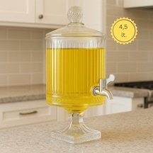 Elysia Desen Cam Şerbet-meyve Suyu-sıvıyağ-su Sebili 4.5 Lt.