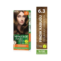 Nevacolor Natural Colors 6.3 Fındık Kabuğu - Kalıcı Krem Saç Boyası Seti