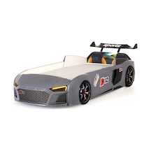 Gri Arabalı Yatak V12 Audi Işıklı Full Plastik
