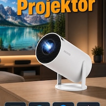 Taşınabilir Akıllı Projeksiyon Cihazı 4k Görüntü Wi-fi 6 Bluetooth 5.0 Oyun Ve Sunum Desteği