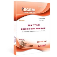 Egem Yayınları Egem Sosyoloji 2.sınıf Güz Dönemi Çıkmış Sınav Soruları 7yıl