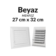 Beyaz 27 X 32 Cm Havalandırma Menfezi Banyo Menfezi Wc Baca Kapağı Tuvalet Menfezi Plastik Panjur