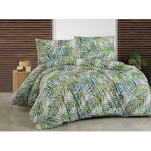 Menderes Home Cotton Collection Kreton Çift Kişilik Nevresim Seti Green Living Renkli