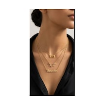 Lunarie Kova Burcu Takımyıldızı Zodyak 14k Gold Çoklu Kolye Seti Altın
