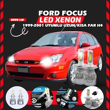 Ford Focus 1 1999-2001 Uzun-kısa Uyumlu Şimşek Etkili Led Xenon Performance Series H4