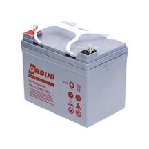 12 Volt 33 Ah Jel Tip Engelli Araç Aküsü 126x194x170mm