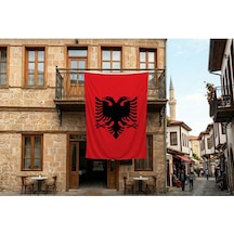 Arnavutluk Ülke Bayrağı 140gr Premium Raşel Kumaş 300x450cm Diğer
