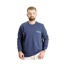 Mode Xl Büyük Beden Erkek Sweatshirt Bisiklet Yaka Mode 23529 İndigo İndigo