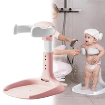 Sunup Sn-29260 Pembe Bebek Banyo Yardımcısı - Boy Ayarlı Ve Ayaklı Yıkama Standı