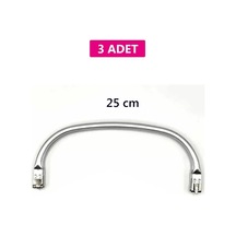 Royaleks Gizli Metal Mango Çanta Bursu 3 Adet - 25 Cm - Metal Çanta Aparatı Çanta Aksesuarı 6411267