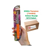Sürbisa 61004 Sebze Bıçağı Turuncu Lz1 Koli 12 Adet Tırtıklı Çok Renkli