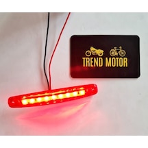 12V 9 Led Reflektör Kırmızı Motosiklet - Vida Bağlantılı