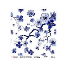 K-015 Dünya'nın Mavi Tonları Pirinç Dekopaj 60x60cm