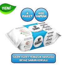 Silen Beyaz Sabun Kokulu Yüzey Temizleme Havlusu 4'lü 400 Yaprak