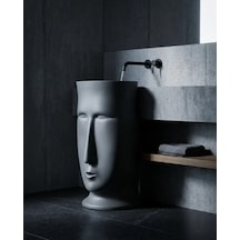 Skull Antrasit Monoblok Lavabo Renkli