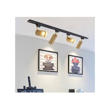 Modern 1 Mt 4 Lü Ray Spot Hareketli Aydınlatma Gün Işığı Led Ampullüdür Siyah