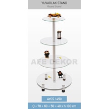 Aferafsistemleri Yuvarlak Cam Stand, Teşhir Standı