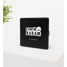 Kişiye Özel Canım Babam Tasarımlı Siyah Metal Sigara Tabakası-6