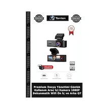 Premium Dosya Yönetimi Günlük Kullanım Araç İçi Kamera 1080p Dokunmatik Wifi Ön İç Ve Arka Q7