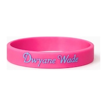 Dwayne Wade Pembe Miami Heat Sert Silikon 21 Cm Forma Numaralı & İmzalı Basketbol Nba Bileklik Pembe Pembe