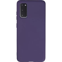 Newface Samsung Uyumlu,  Galaxy S20 Kılıf Nano İçi Kadife Silikon - Mor