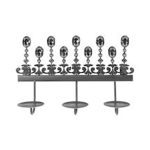 Vitale Raw Taşlı Metal Mumluk 5X30 CM Ak.Ga0001