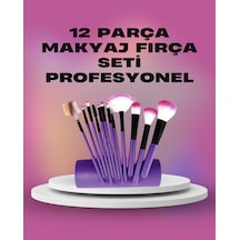 12 Parça Yumuşak Kıllı Makyaj Fırçası Seti Yüz Ve Göz Makyajına Uygun Profesyonel Kullanım