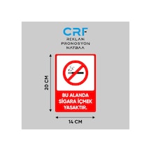 Metal Sigara İçmek Yasaktır İş Güvenliği Uyarı Levhası 14x20 Cm Arkası Yapışkanlı