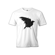 Crows On Trees Beyaz Erkek Tshirt