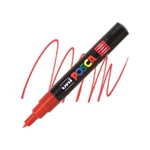 Uni Posca 0.7 Su Bazlı Poster Markörü Kırmızı Red Pc-1M