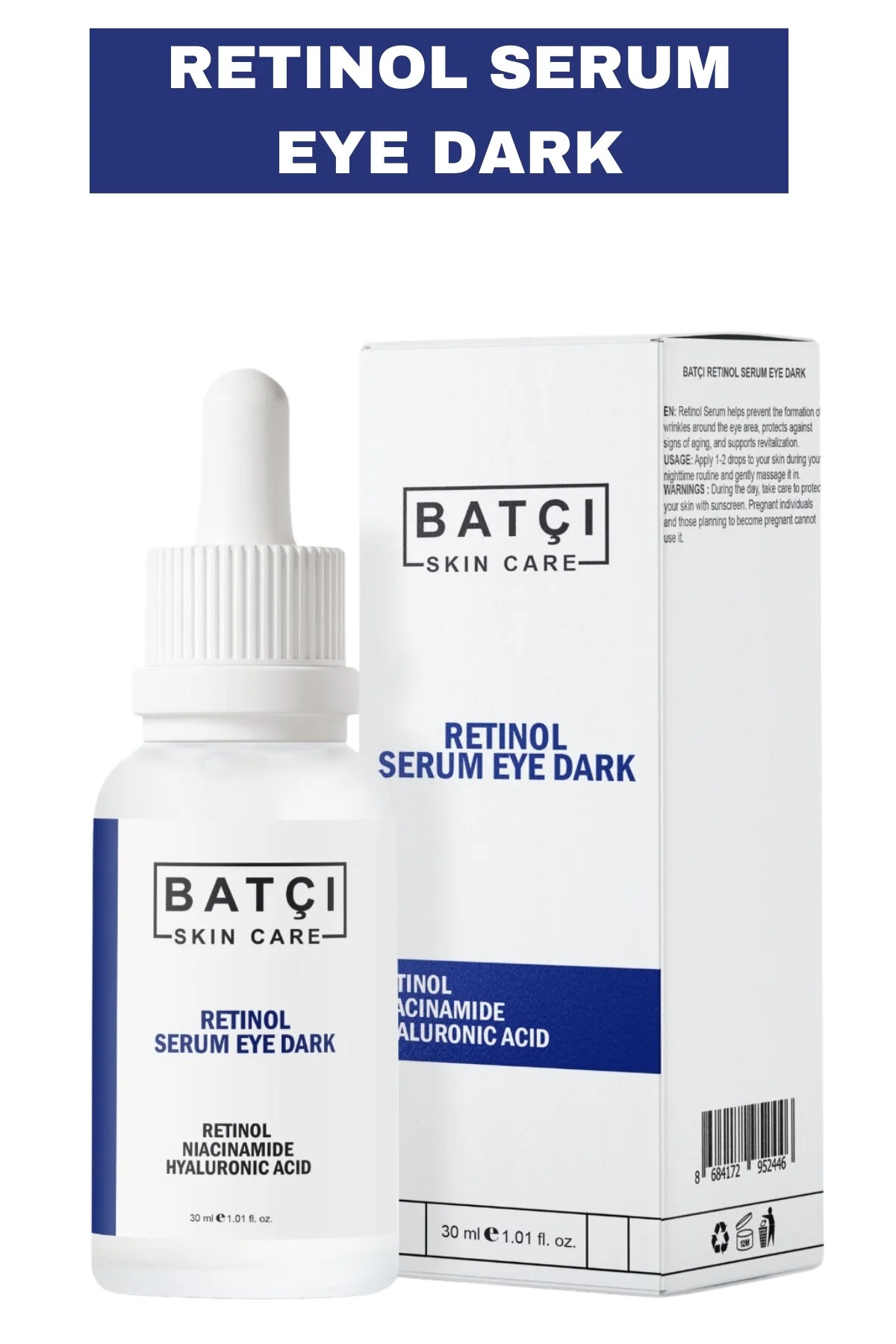 Göz Çevresi Koyu Halka Serumu: Retinol, Niasinamid Ve Hyalüronik Asit 30 Ml Göz Çevresi Koyu Halka Serumu: Retinol, Niasinamid Ve Hyalüronik Asit 30 Ml