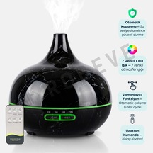 Robeve 550 Ml Otomatik Hava Nemlendirici Buhar Makinesi Oda Nemlendirici Aroma Difüzör Siyah Mermer