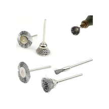 Mini Gravür Makinaları Için Pas Kir Temizleme Çelik Fırça Seti