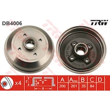 Trw Db4006 Arka Fren Kampanası Corsa A Corsa B Abs Harıc